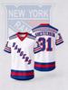 New York Rangers Style Ice Hockey Jersey Miller Panarin Trocheck Fox Shesterkin Men’s Breathable Stitched Sports Fan Shirt
