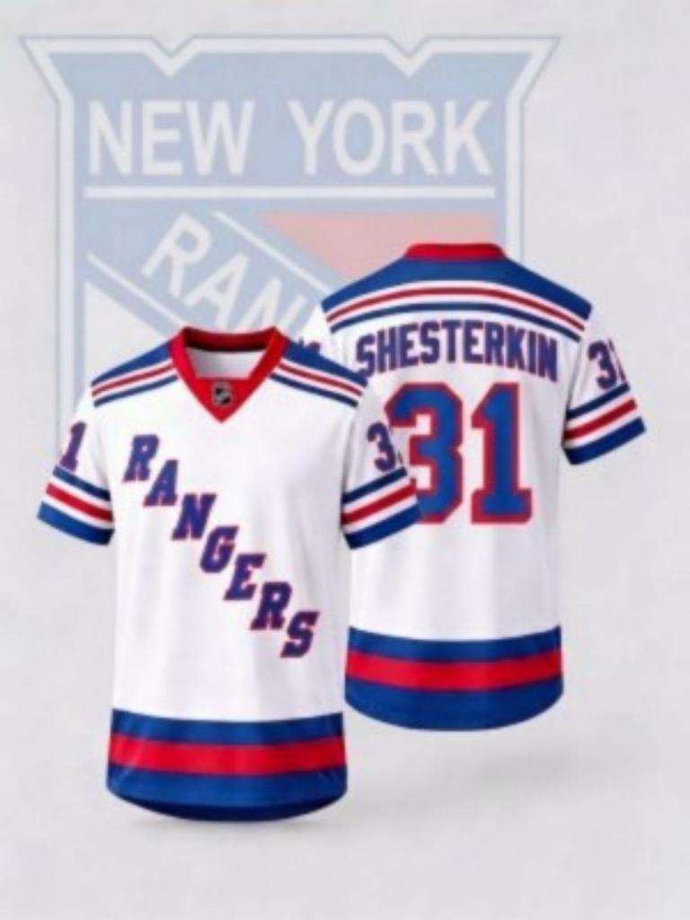 New York Rangers Style Ice Hockey Jersey Miller Panarin Trocheck Fox Shesterkin Men’s Breathable Stitched Sports Fan Shirt