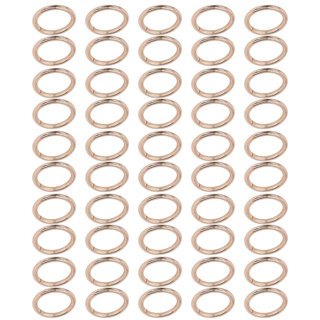 50Pcs Metal Rings 15x3mm Iron Material Sturdy Durable Multifunctional Exquisite O Rings MetalGold
