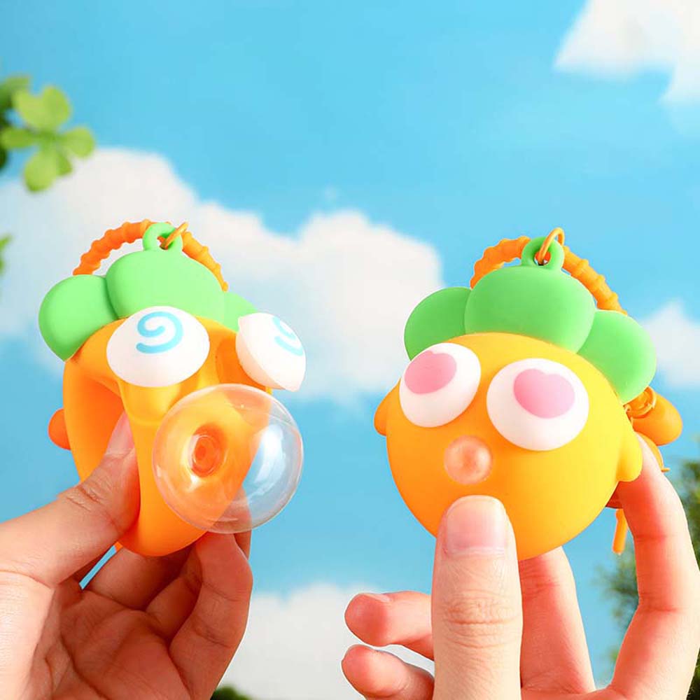 Silica Gel Carrot Fantasy Keychain Pendant Pinch Toy Key Ring Defend Carrots Squeeze Toy Kids