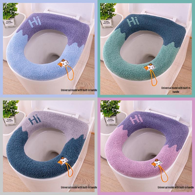 Plush Four-Season Universal Toilet Seat Cushion - Thickened & Comfortable