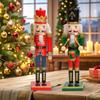 Nutcracker Christmas Decor Woodendecorative Nutcracker Figurine Ornament For Indoor Outdoor Home Porch Party Fireplace Family