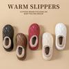 Waterproof cotton slippers 2025 autumn wear non-slip thick-soled velvet office bag and warm slippers