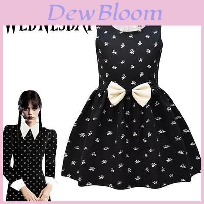 High Quality The Addams Family Wednesday Cosplay Costume For Kids