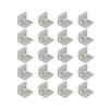 20Pcs Angle Iron Board Table Chair Cabinet Wardrobe Fixed Connector 90-Degree Angle Plate Bracket Shelf Brackets Accessories
