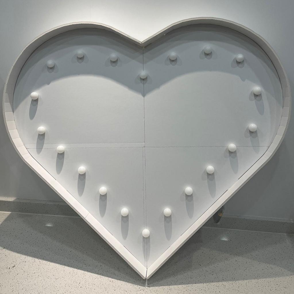 1Pc 73cm Lighting Heart Frame KT Board Party Decor for Wedding Birthday Home Party Decorating Tool