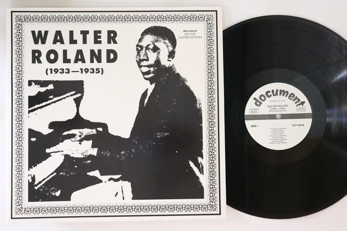 

LP Record WALTER ROLAND - 1933-1935 DLP530 DOCUMENT 1988 Austria Blues Used