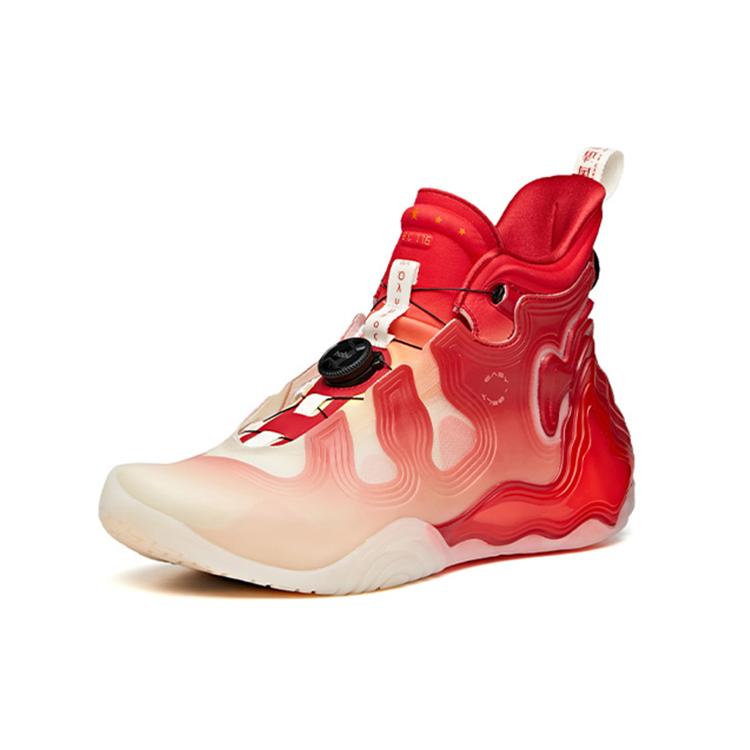 Anta Star Mountain Textile, Synthetic Leather Cushioning Slip Resistant Abrasion Resistant High top Basketball Shoes 112031818A-3