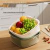 Double-Layer Vegetable & Fruit Washing Basket: Plastic Kitchen Drain Basin & Sink Strainer.
