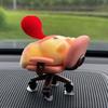 Car Ornaments Mini Capybara Figurine On 360 Degree Swivel Chair Relaxed Posture with Bubblegum Detail
