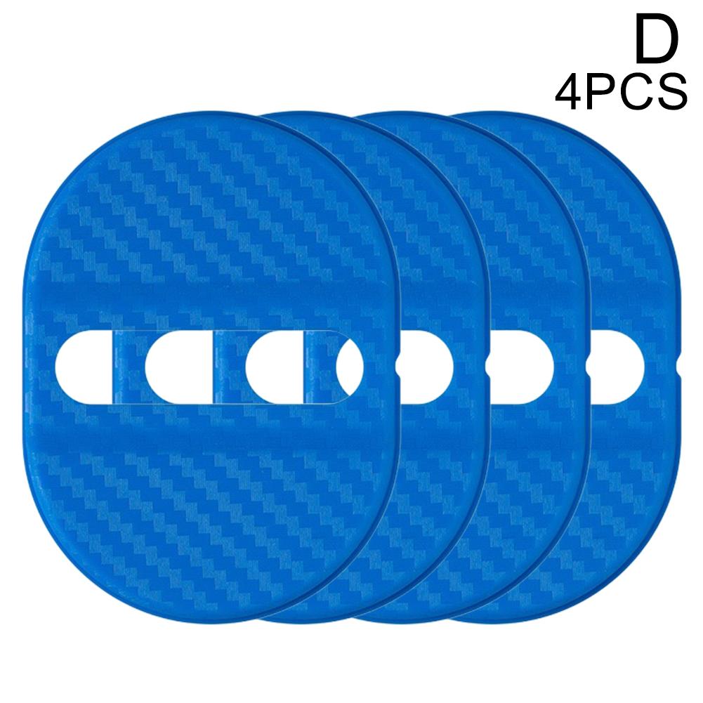 Universal Car Door Lock Protector 4 Pieces Self-Adhesive Auto Decorative Accessories Car Door Lock Rustproof Cover Interior Mirrors 6