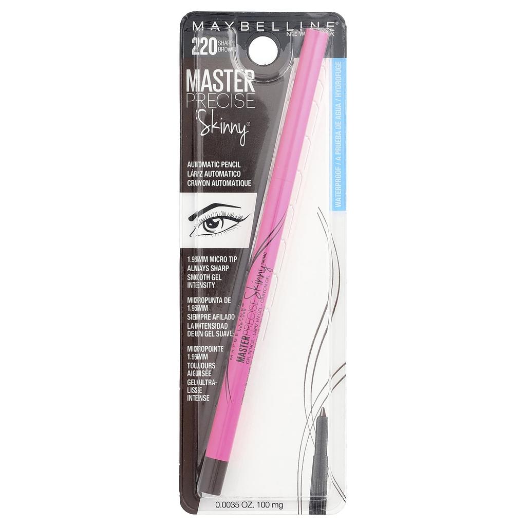 Maybelline Master Precise Skinny®, Automatic Pencil Eyeliner, 220 Sharp Brown, 100 Mg (0.0035 Oz)