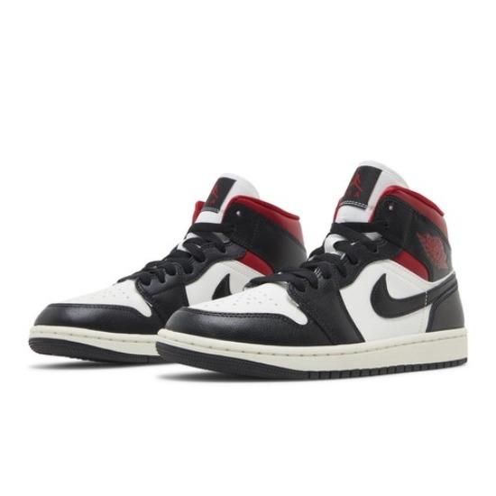 

Air Jordan Wmns Air Jordan 1 Mid Black Sail Gym Red BQ6472-061 EU 38