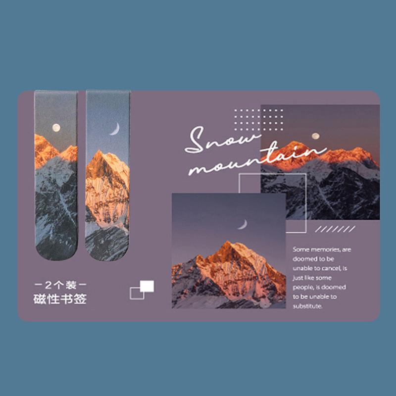 2 szt./opak. Zakładka magnetyczna Piękna sceneria Chmury Prosty literacki wzór Zakładka Narzędzie do czytania Artykuły szkolne i biurowe