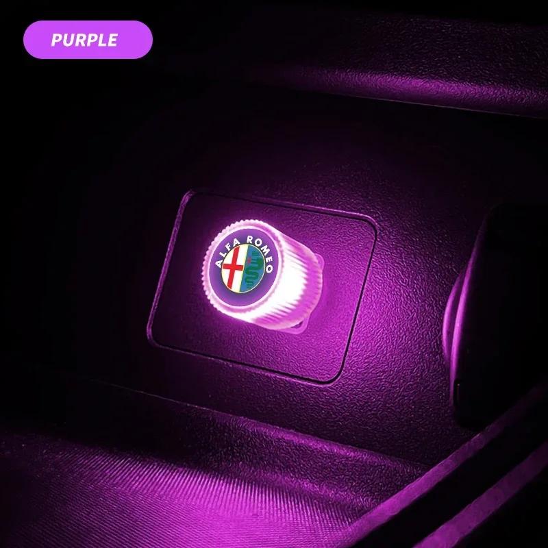 7 Colors Car LED Ambient Light USB Free Installation Interior Decorative Light for Alfa Romeo Giulia Stelvio Giulietta 156 159
