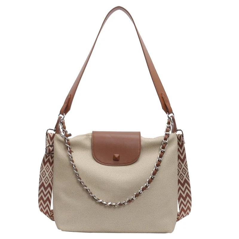 

Сумка через плечо из комбинированного цветного полиуретана и ткани для женщин, квадратная застежка-молния, вместительная, роскошная сумка через плечо для женщин