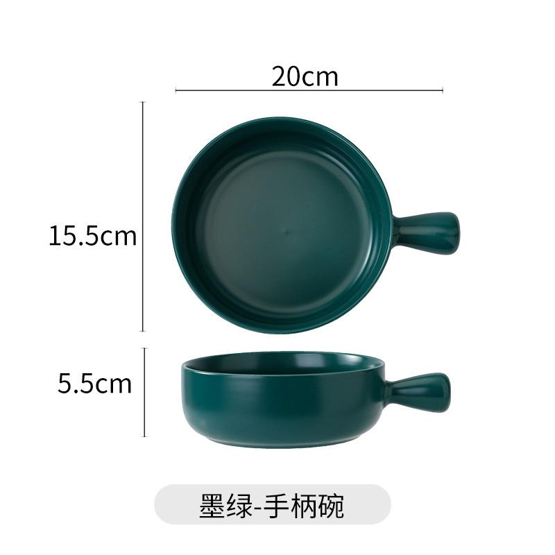 Direct Supply Baking Baked Rice Bowls, Oven-Specific Instant Noodle Bowls, Cheese With Handles, Tableware, Ceramic Salad Bowls, White Porcelain