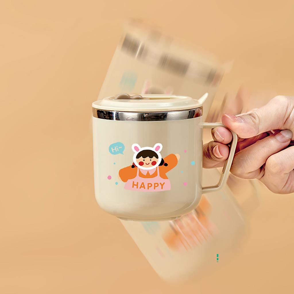 316 Stainless Steel Water Cup Mug For Kids Insulated Anti Scalding Milk Coffee Cup Mini Cute Drinking Mug With Straw