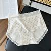 Cotton Underwear for Women Soft Breathable Cheeky Bikini Panties Ladies Sexy Lace Mid Rise