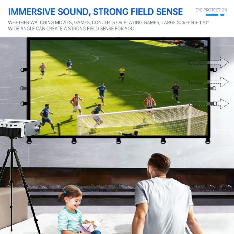 16:9 D Rings Projectors Screen With Enhances Clarities Polyester Material For Cinema And Gaming