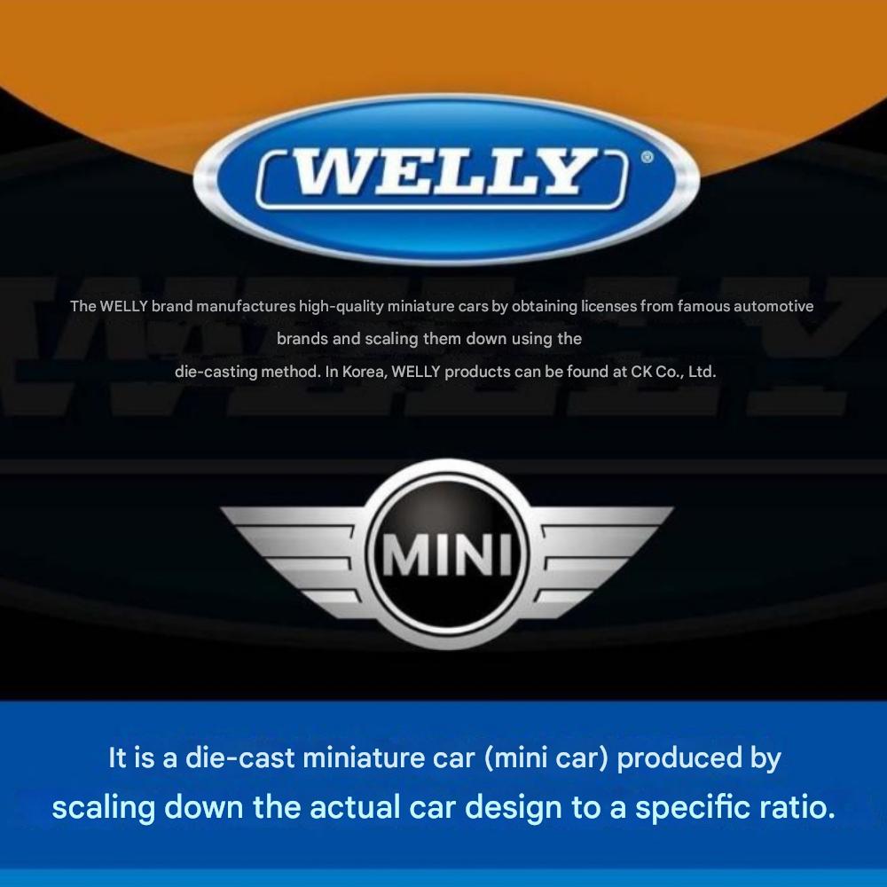 WELLY 4.75" New Mini Hatch Diecast Full Back Mini Car / Red
