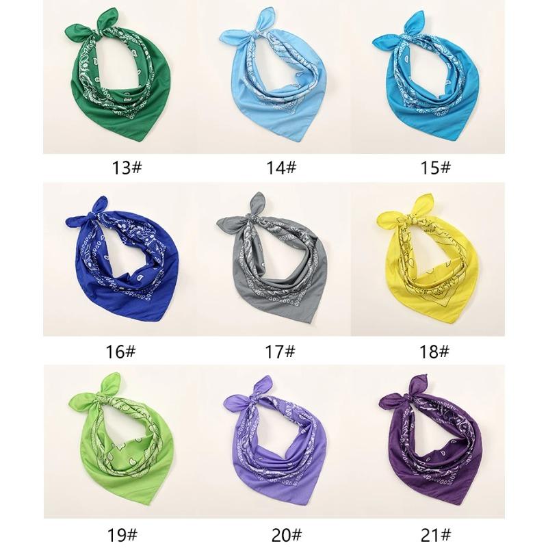 54cm*54cm Fashion Cotton Hip Hop Head Scarf Paisley Square Scarves Headwear Bandanna Hair Band Neck Wrist Wrap Band Accessories