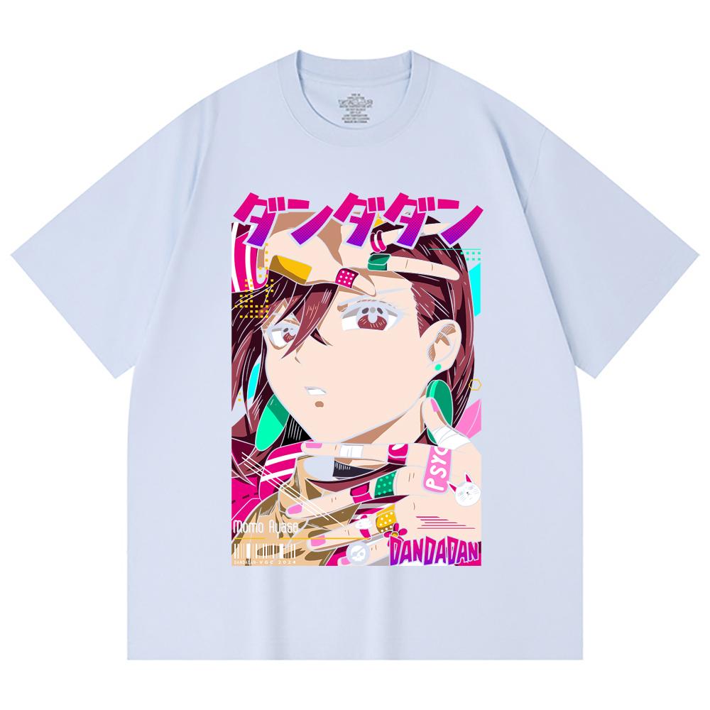 230 Gsm 100% Cotton Dandadan V21 Momo Print Unisex Heavy Cotton T Shirt