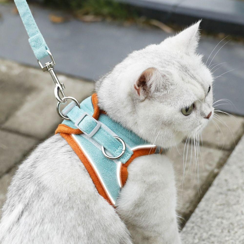 Anti Escape Pet Chest Strap Breathable Dog Leash Set Cat Supplies Cat Harness Vest  Puppy