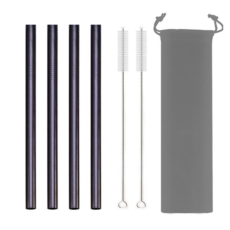 12mm Metal Boba Straws Reusable Bubble Tea Straws Reusable Jumbo Smoothie Straws 304 Stainless Steel Cocktail Drinking Straws