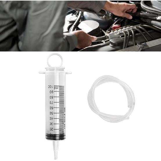 Brake Bleed Kit, Hydraulic Disc Clutches Bleeding Kit 100ML Syringe 50Cm Hose Oil Fluid Extractor Bleeder Tool Universal For Motorcycle Motorbikes