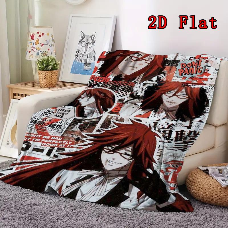 Grell Sutcliff 2D Flat Pattern Flannel Blanket High Quality All Seasons Warmth and Comfort Perfect for Christmas Gifts.MMT0918047