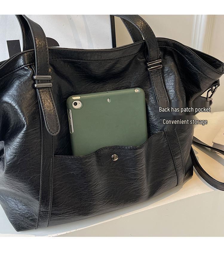 Borsa a tracolla e a spalla retrò da donna di grande capacità - Borsa tote versatile da pendolare