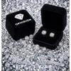 Moissanite Earrings, Substitute Diamond Stud Earrings for Women 1-2 CT 18K White Gold/14K Yellow Gold Plated S925 Sterling Silver Earring for Men,