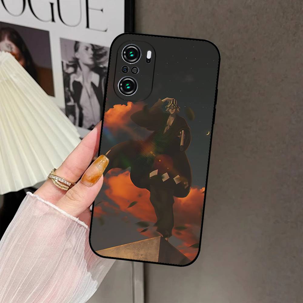 L-Kisuke Urahara Bleach Anime Phone Case Black Phone Case For Xiaomi 11 12 Redmi Note 11 5G 8T 9A 9 10T Note8Pro Note9 12S Ultra