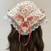 Multicolor Lace Butterfly Headband Floral Patern Headscarf Sweet Triangular Headband  Spring Outing