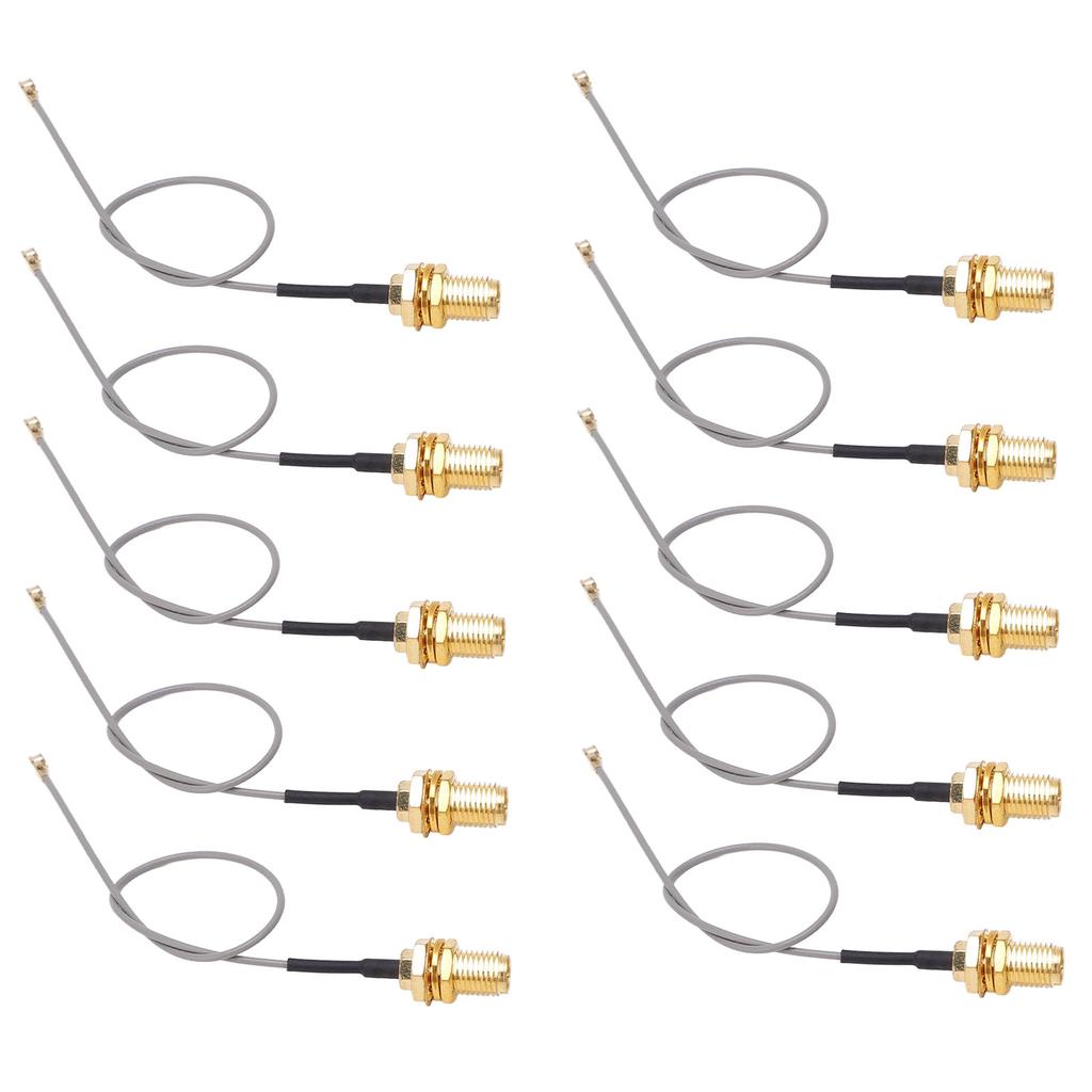 10PCS Coaxial Adapter Cable RF Signal Extension Cables 50 Ohms for GPS Systems Receivers Scanners