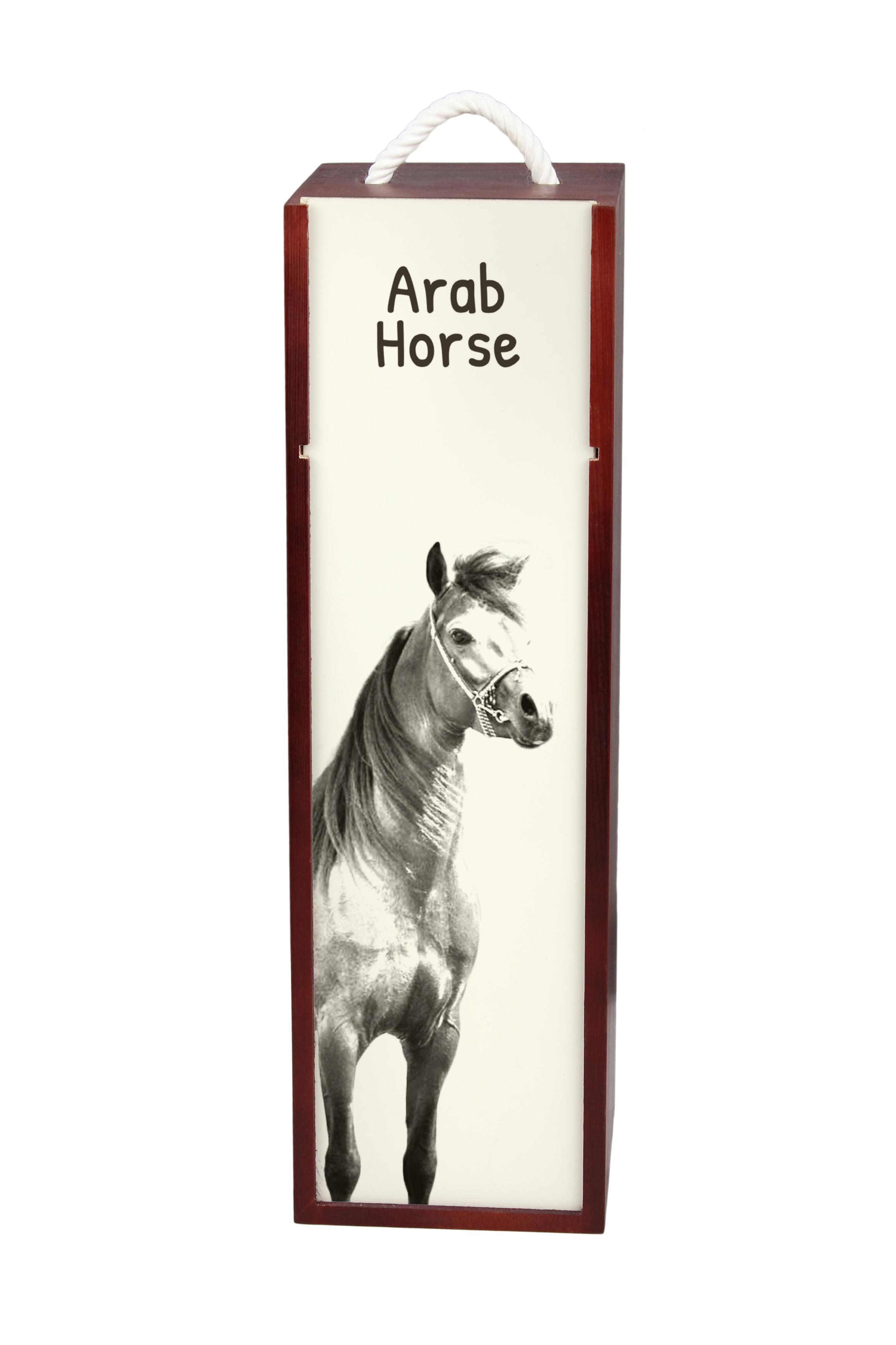 

Arab Horse - wine box with a horse, alcohol box with graphics, personalized gift box from the Art-Dog brand коричневий
