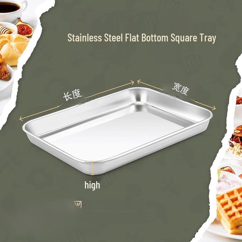 ZISIZ Stainless Steel Rectangular Roasting & Steaming Pan