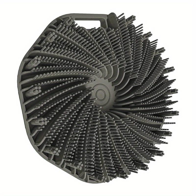 

Силиконовая мочалка для тела - Двусторонний вариант для чувствительной кожи, Щетка для ванны и Массажер для кожи головы с противоскользящей ручкой и Дорожный размер