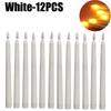 Remote Control Colourful Long Candles Led Flameless Taper Electronic Candles for Dinner Party Wedding Decoration