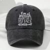 Unisex Retro Baseball Cap With Funny Saying Adjustable Dark Gray Hat For Adults Casual Outdoor Sports