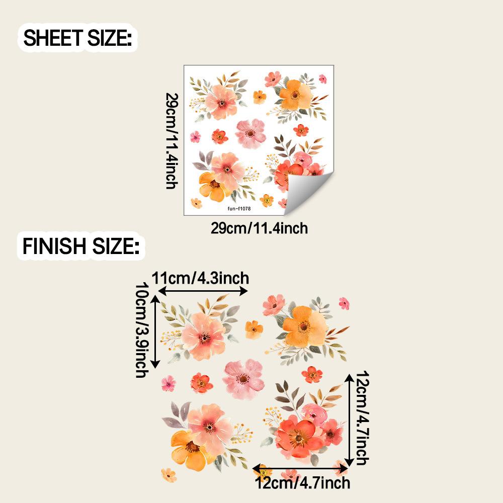 Раскрашенные исцеляющие цветочные гроздья для декора стен спальни и ванной комнаты и декоративные наклейки