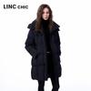 Jinyujie Women's Thickened Hooded Mid-Length Down Jacket