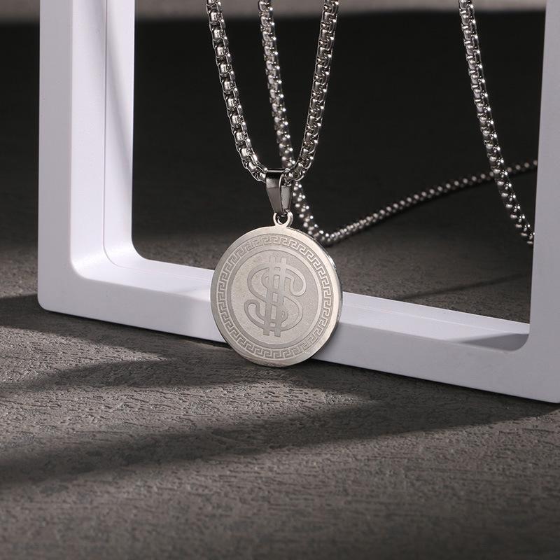 Men's Titanium Steel Hip Hop Pendant Necklace - Trendy, Non-fading Street Style