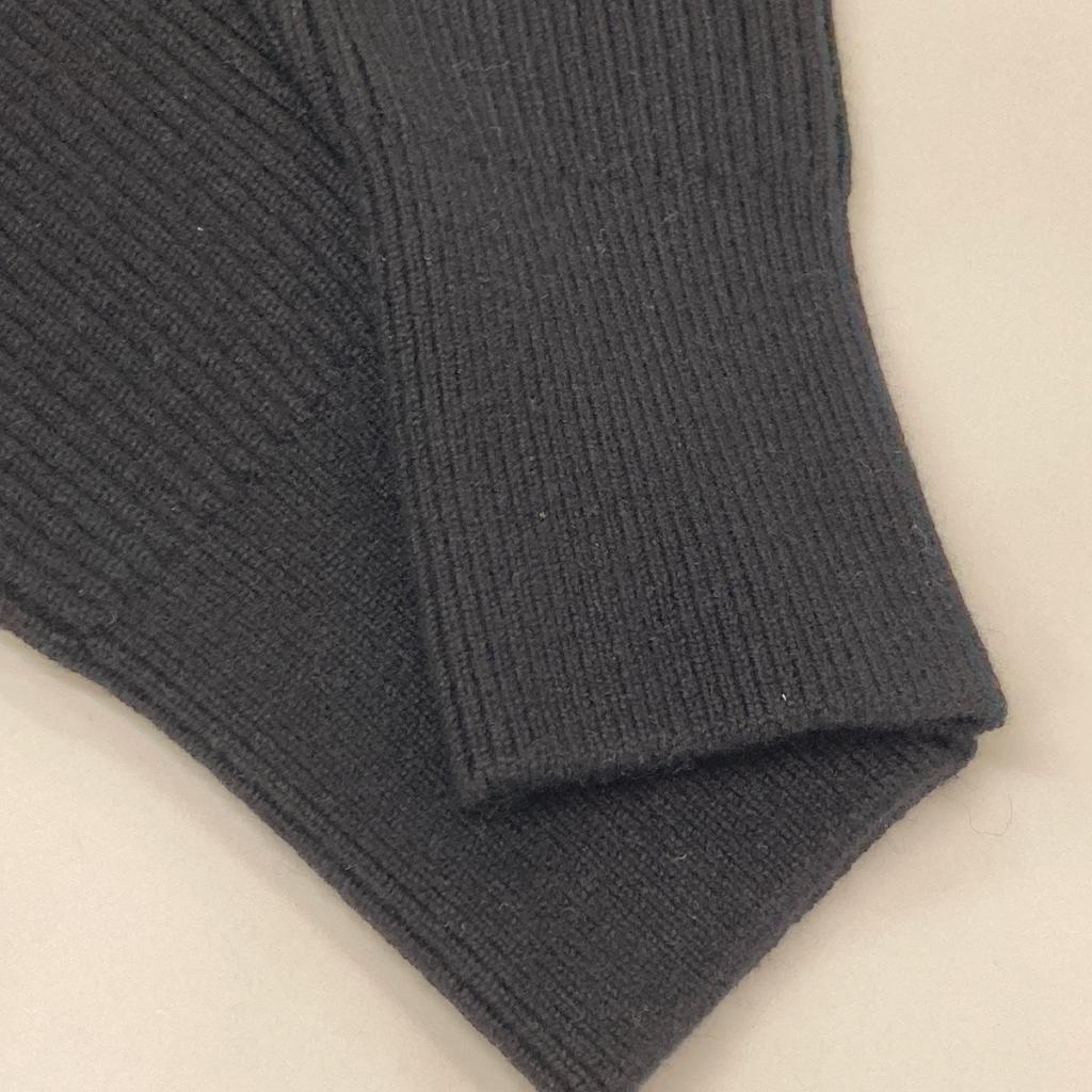 UNITED TOKYO Black 143330008 Wool Blend Cocoon Shoulder Knit Tops FREE blackUsed