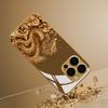 Chinese Style Golden Dragon Tempered Glass Phone Case For Samsung Galaxy S26 Ultra S25 S24 S23 Plus S25 FE Hard Protect Cover