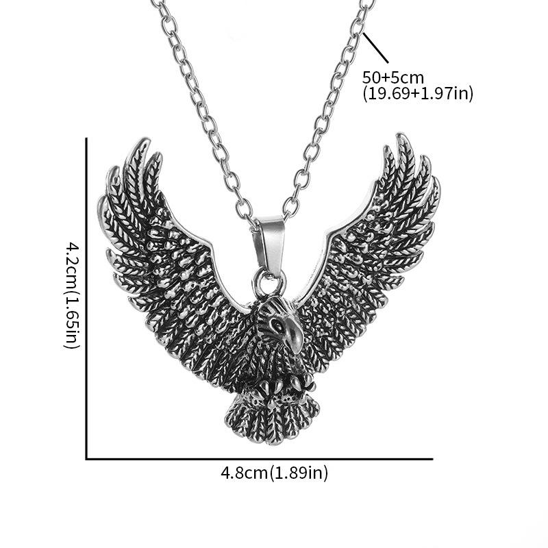 New Hot Selling Fashion Eagle Pendant Punk Necklace Retro Trendy Male Eagle Necklace