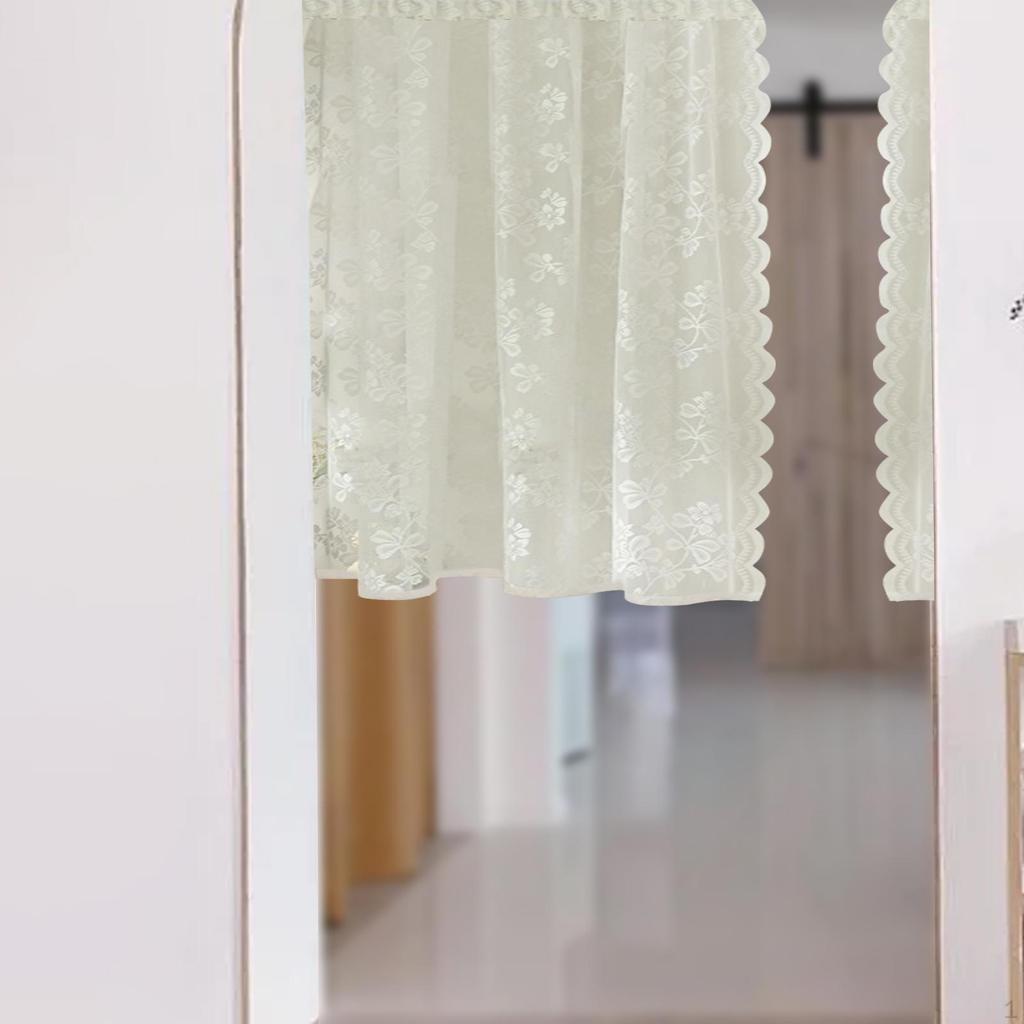 Floral Lace Curtain Bedroom Voile Fashion Window Panels Decorative Drape for