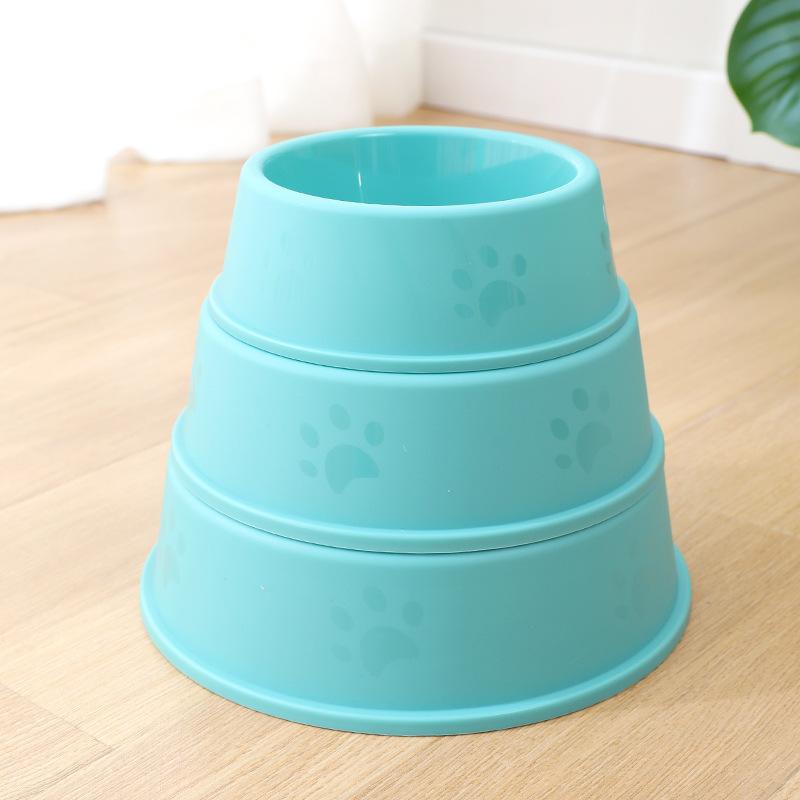 Miao Xin Bao Frosted Footprint Pet Single Bowl, Cat Bowl, Dog Food Bowl, Single Color Pet Bowl