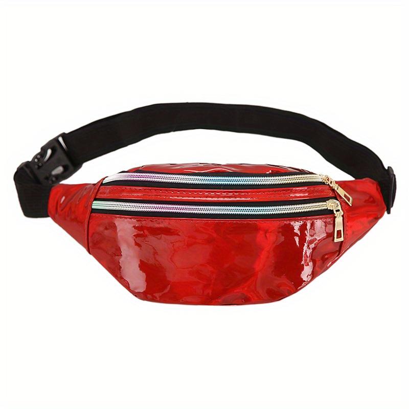 1pc Running Laser Waist Bag Women's Crossbody Chest Bag Reflective Outdoor Beach Bag Trendy Male Personality Cashier Bag Female